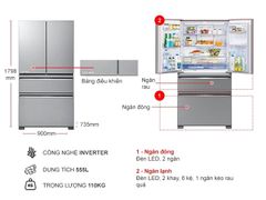 Tủ lạnh 4 cánh Mitsubishi MR-LX68EM-GSL