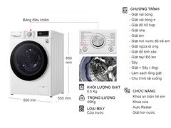 Máy giặt sấy LG Inverter 8.5 Kg FV1408G4W.ABWPEVN