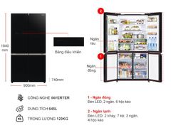 Tủ lạnh Hitachi Inverter 645 lít R-WB700VGV2 GBK