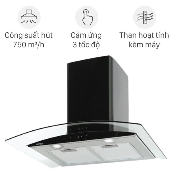 Máy hút mùi kính cong Hafele HH-WT70Aq
