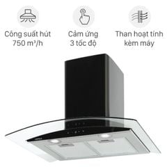 Máy hút mùi kính cong Hafele HH-WT70Aq