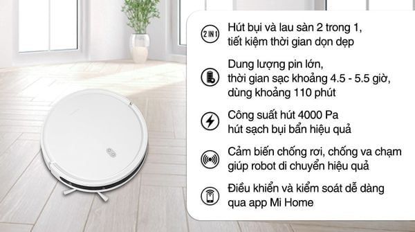 Robot hút bụi Xiaomi Vacuum E10 EU (BHR6783EU)