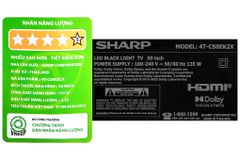 Android Tivi Sharp 4K 50 inch 4T-C50EK2X