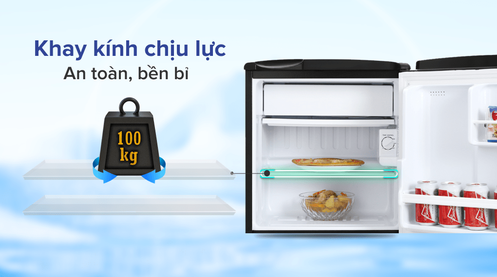 Tủ lạnh Aqua 50 lít AQR-D59FA(BS)