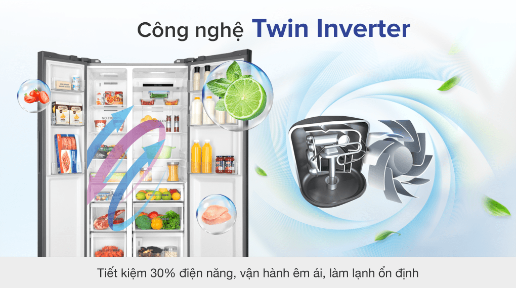 Tủ lạnh Aqua Inverter 602 lít AQR-IG696FS GB