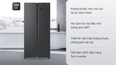 Tủ lạnh Aqua Inverter 480 lít AQR-S480XA(BL)