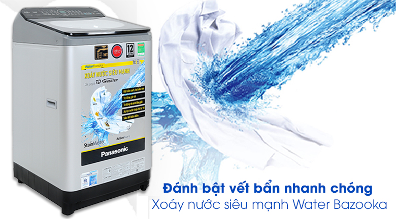 Xoáy nước siêu mạnh Bazooka - Máy giặt Panasonic Inverter 9.5kg NA-FD95X1LRV