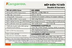 Bếp từ đôi lắp âm Kangaroo KG498N