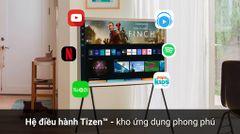 Smart Tivi Kiểu Chữ I Có Chân The Serif QLED Samsung 4K 55 inch QA 55LS01BA