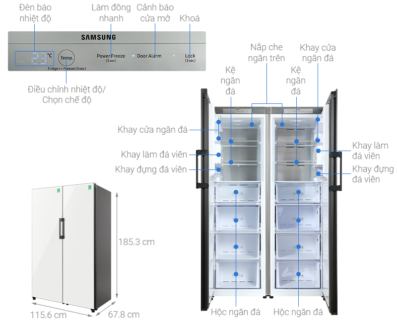 Combo 2 Tủ lạnh Samsung RZ32T744535/SV