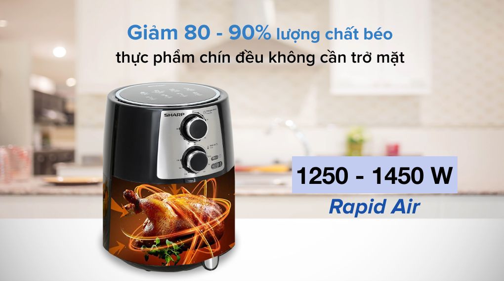 Nồi chiên không dầu Sharp KF-AF42MV-ST 4.2 lít