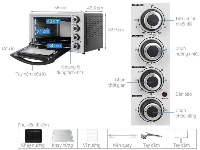 Lò nướng thùng Galanz KWS2042LQ-H8UK 42 lít