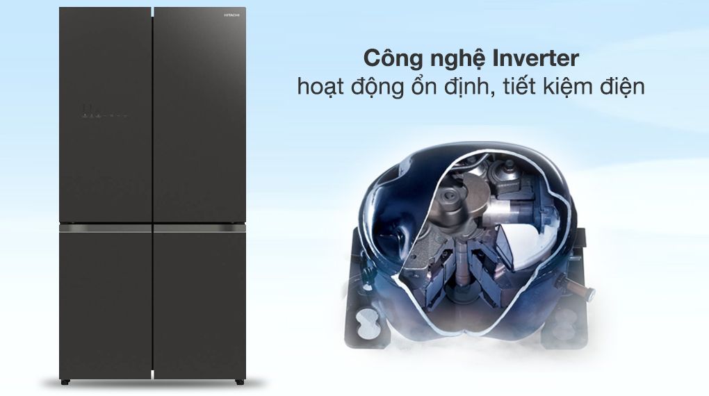 Tủ lạnh Hitachi Inverter 569 lít Multi Door R-WB640VGV0(GMG)