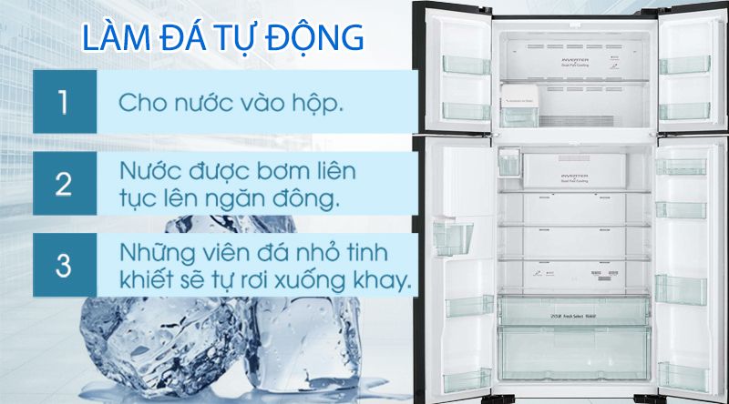 Tủ lạnh Hitachi Inverter 540 lít R-FW690PGV7X GBW