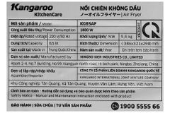 Nồi chiên không dầu Kangaroo KG65AF 6.5 lít
