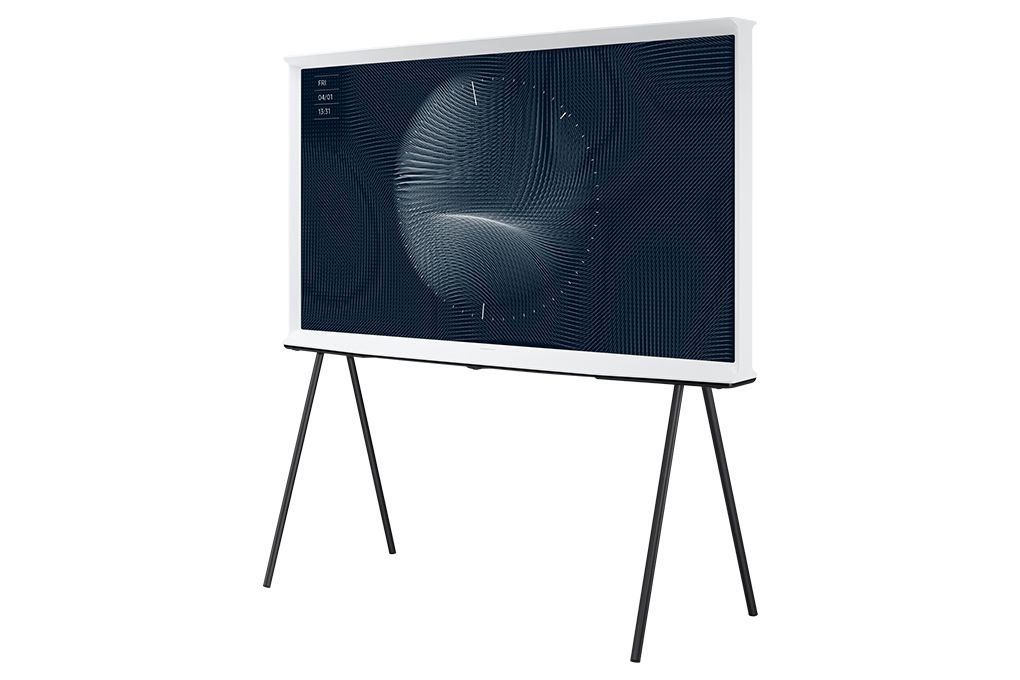 Smart Tivi Kiểu Chữ I Có Chân The Serif QLED Samsung 4K 55 inch QA 55LS01BA