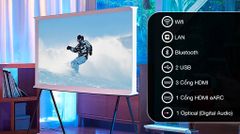 Smart Tivi Kiểu Chữ I Có Chân The Serif QLED Samsung 4K 50 inch QA 50LS01BB