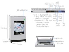 Máy giặt Hitachi 12kg SF-120XA 220-VT (COG-W) Lồng Đứng
