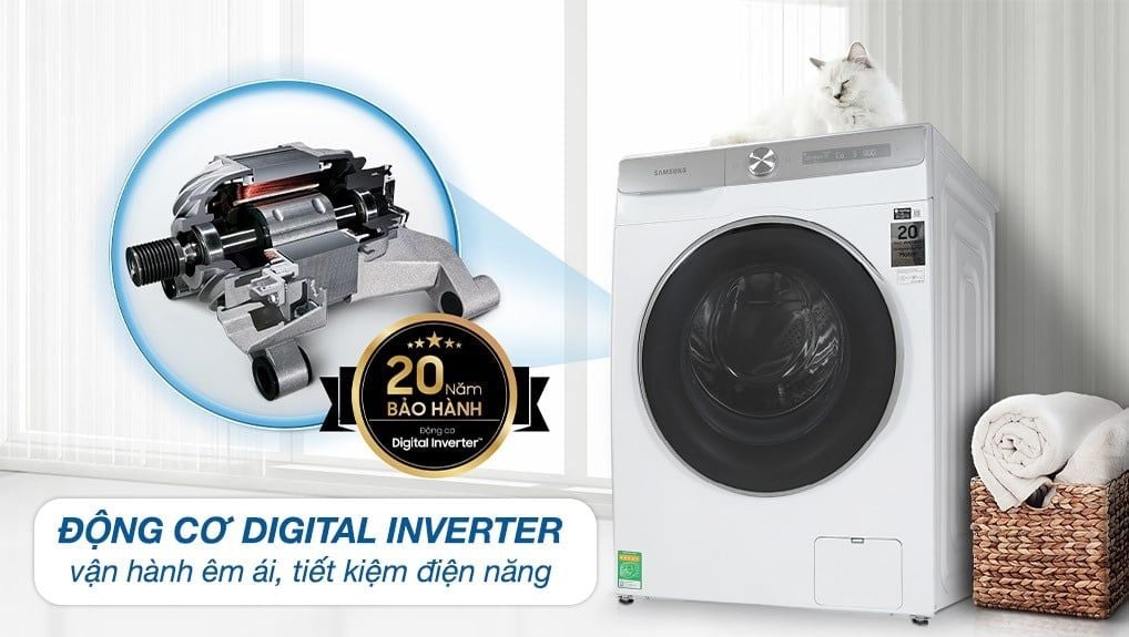 Máy giặt Samsung AI Ecobubble Inverter 12 kg WW12CGP44DSHSV