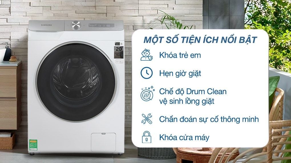 Máy giặt Samsung AI Ecobubble Inverter 12 kg WW12CGP44DSHSV
