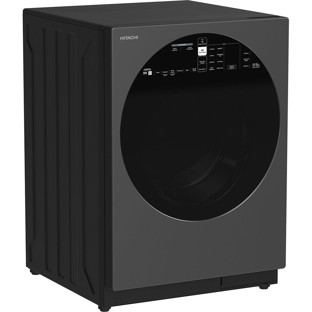Máy giặt lồng ngang Hitachi Inverter 12Kg + sấy 8Kg BD-D120XGV MAG