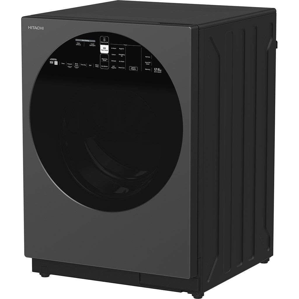 Máy giặt lồng ngang Hitachi Inverter 12Kg + sấy 8Kg BD-D120XGV MAG