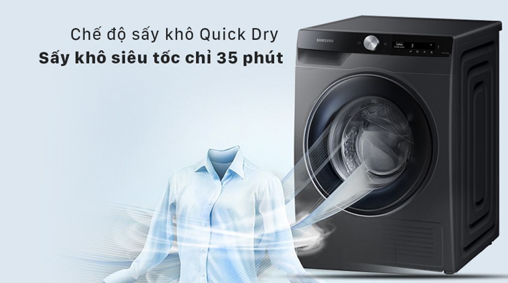 Máy sấy bơm nhiệt Samsung 9 Kg DV90T7240BB/SV