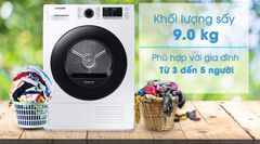 Máy sấy bơm nhiệt Samsung 9 kg DV90TA240AE/SV