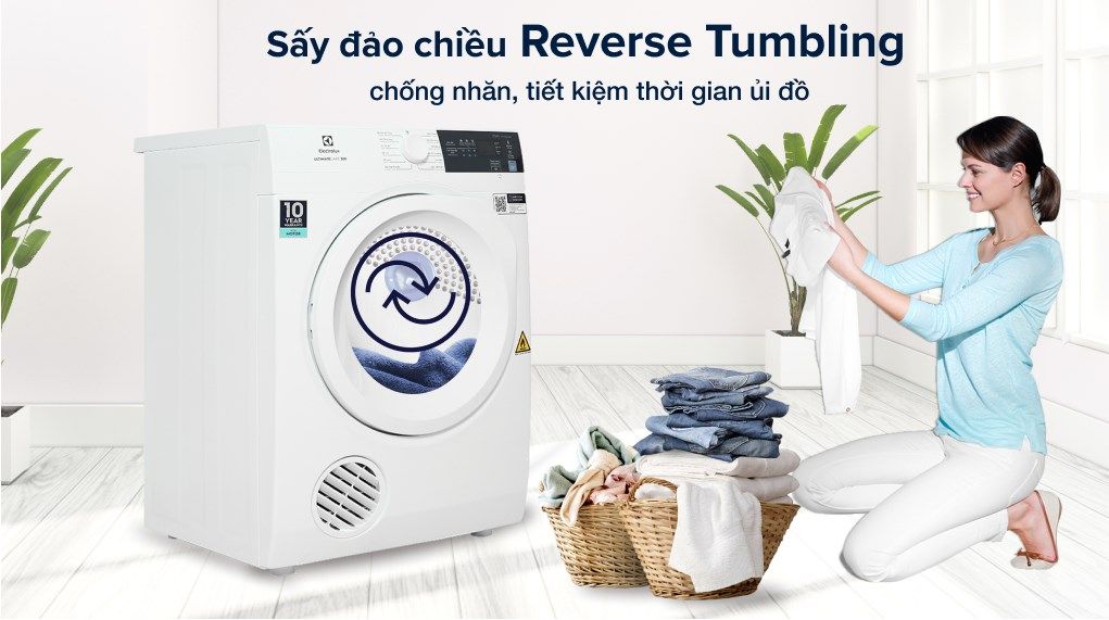 Máy sấy thông hơi Electrolux 7.5 Kg EDV754H3WB