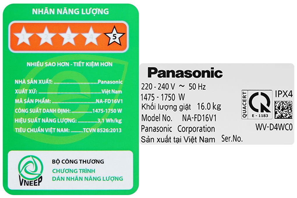 Máy giặt Panasonic Inverter 16 Kg NA-FD16V1BRV