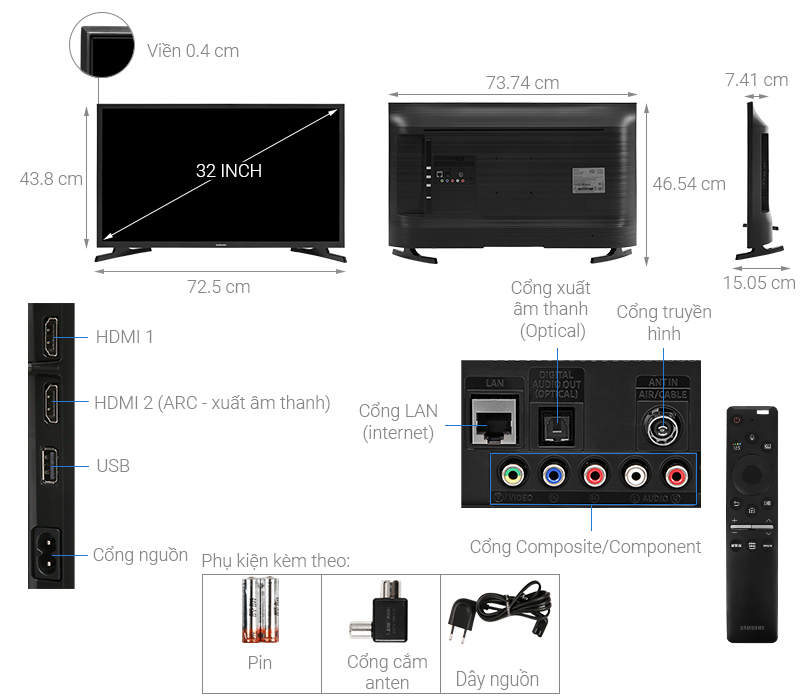 Smart Tivi Samsung 32 inch UA32T4500