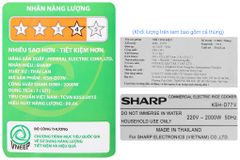 Nồi cơm nắp rời Sharp 7 lít KSH-D77V