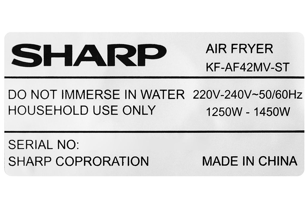 Nồi chiên không dầu Sharp KF-AF42MV-ST 4.2 lít