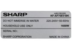 Nồi chiên không dầu Sharp KF-AF70EV-BK 7 lít