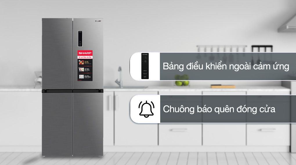 Tủ lạnh Sharp Inverter 362 lít Multi Door SJ-FX420V-SL