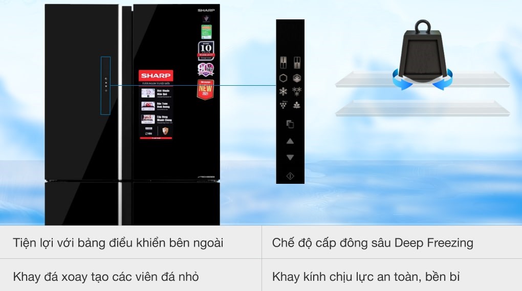 Tủ lạnh Sharp Inverter 572 lít Multi Door SJ-FX640V-SL