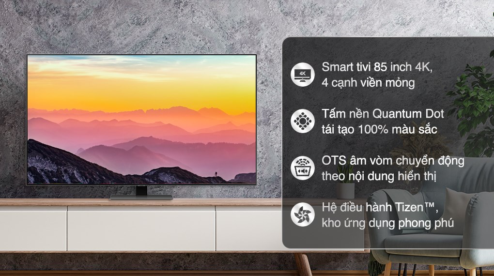 Smart Tivi QLED 4K 85 inch Samsung QA 85Q80B