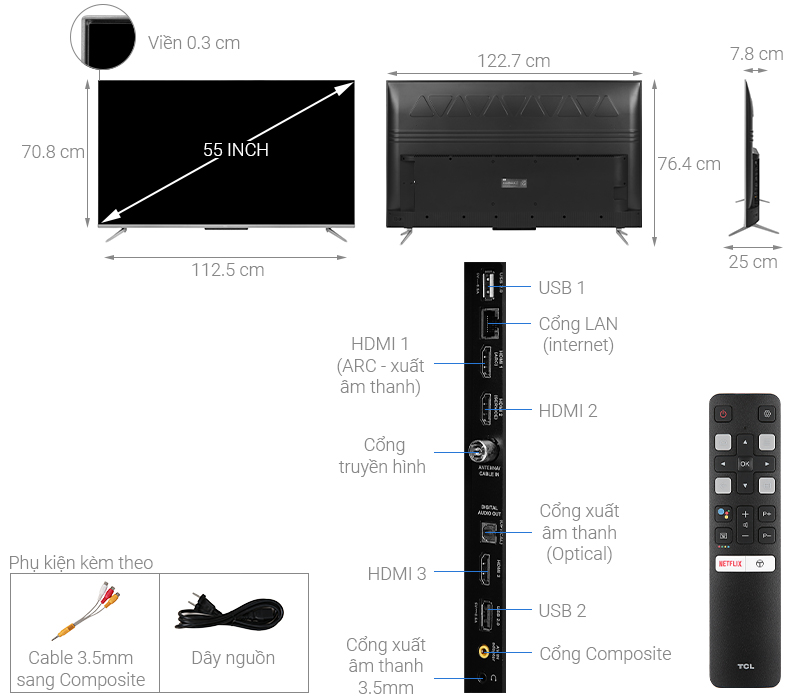 Android Tivi TCL 55 inch 55P715