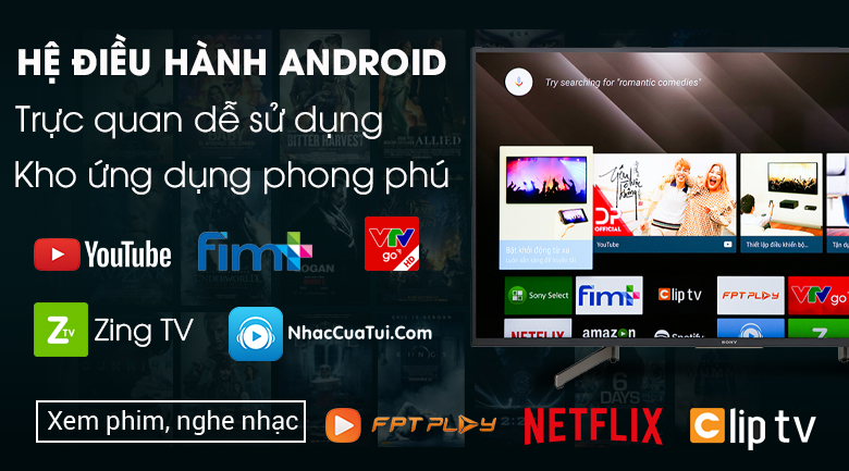 75x8500 với HĐH Android 8.0