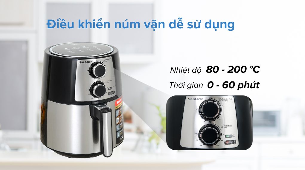 Nồi chiên không dầu Sharp KF-AF42MV-ST 4.2 lít