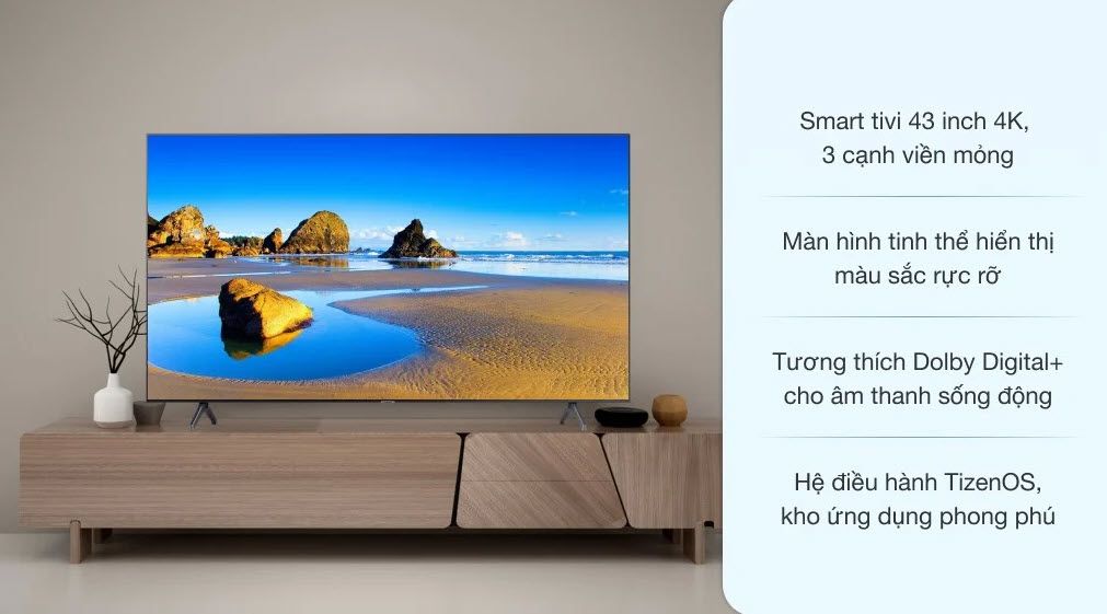 Smart Tivi Samsung UHD 4K 43 inch UA43AU7000