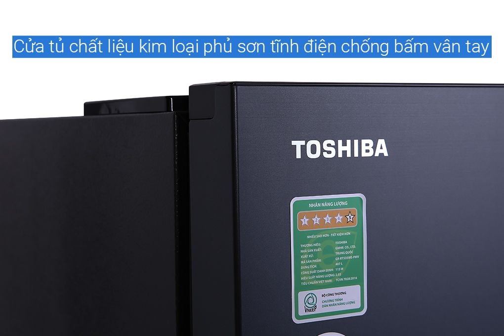 Tủ lạnh Toshiba Inverter 407 lít GR-RT535WE-PMV(06)-MG