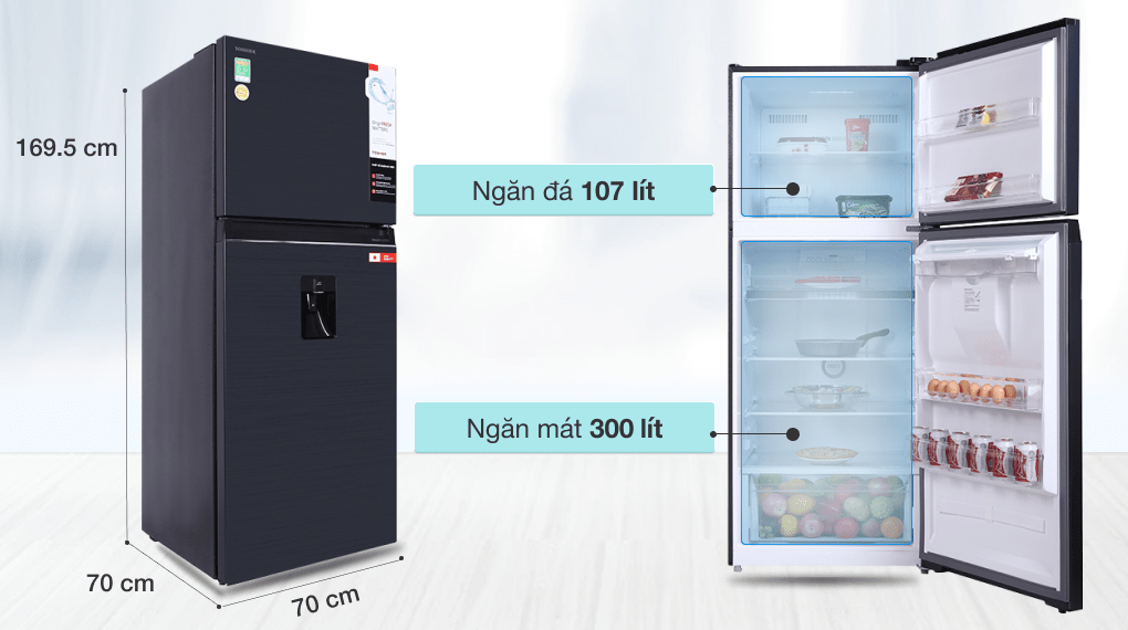 Tủ lạnh Aqua 50 lít AQR-D59FA(BS) | Điện Máy Năm Châu
