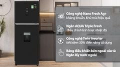 Tủ lạnh Aqua Inverter 318 lít AQR-T369FA(WBS)