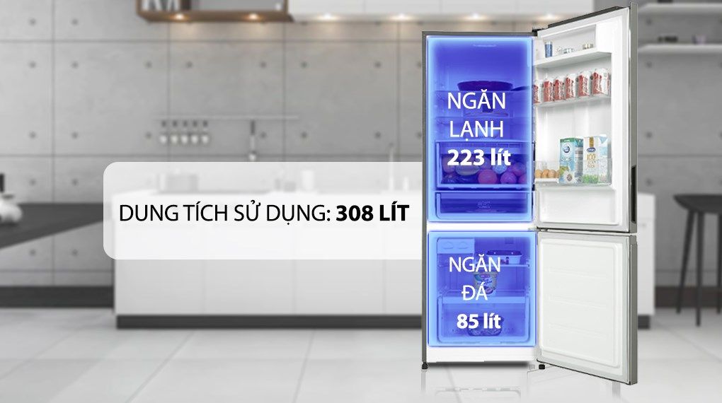 Tủ lạnh Electrolux Inverter 308 Lít EBB3402K-A