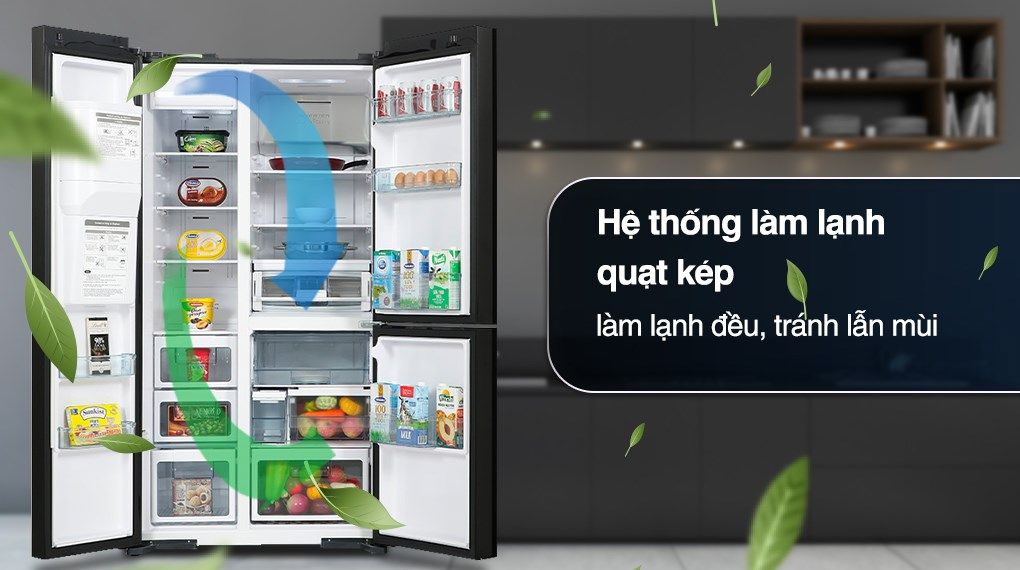 Tủ lạnh Hitachi Inverter 569 lít Side By Side R-MX800GVGV0 GBK