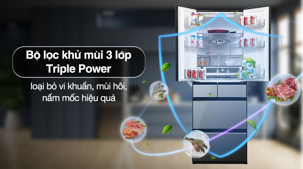 Tủ lạnh Hitachi Inverter 540 lít Multi Door R-HW540RV X