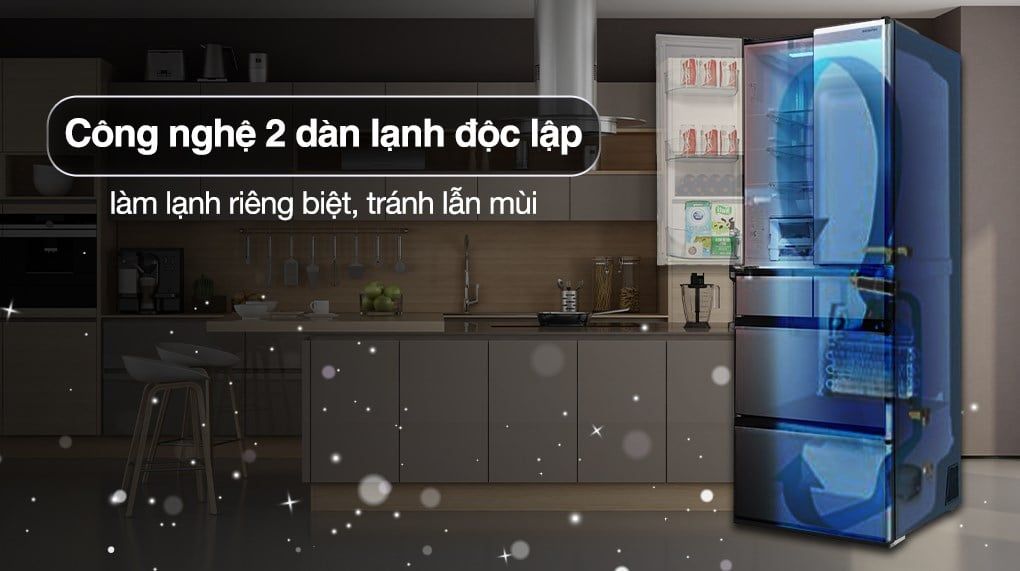 Tủ lạnh Hitachi Inverter 540 lít Multi Door R-HW540RV X