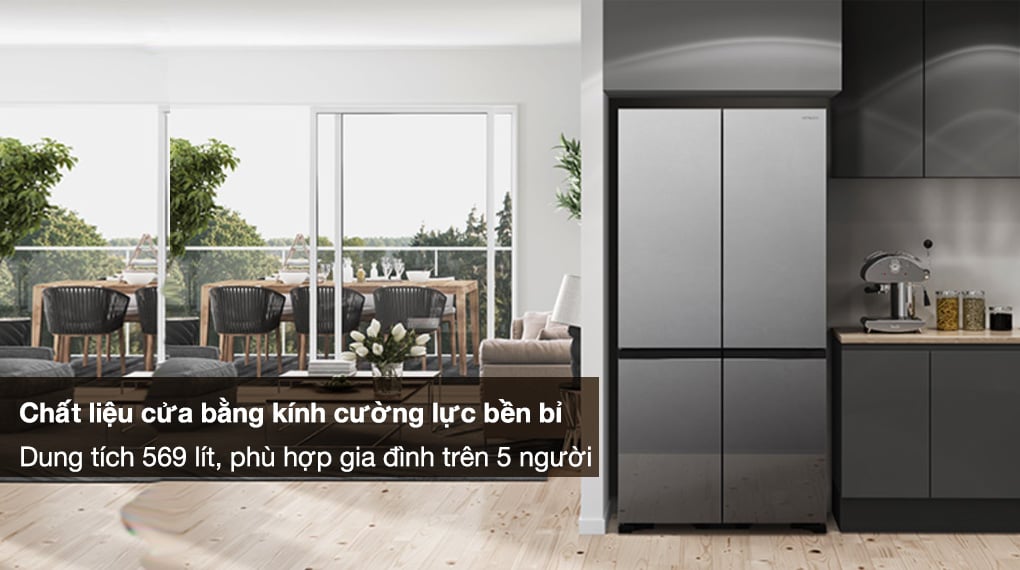 Tủ lạnh Hitachi Inverter 569 lít Multi Door R-WB640VGV0X MIR