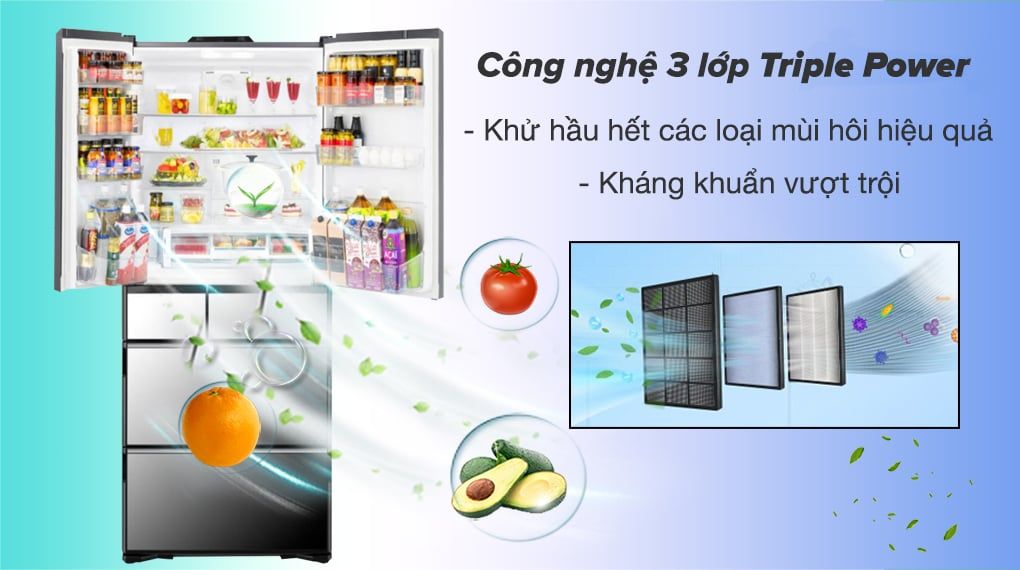 Tủ lạnh Hitachi Inverter 735 lít Multi Door R-ZX740KV X